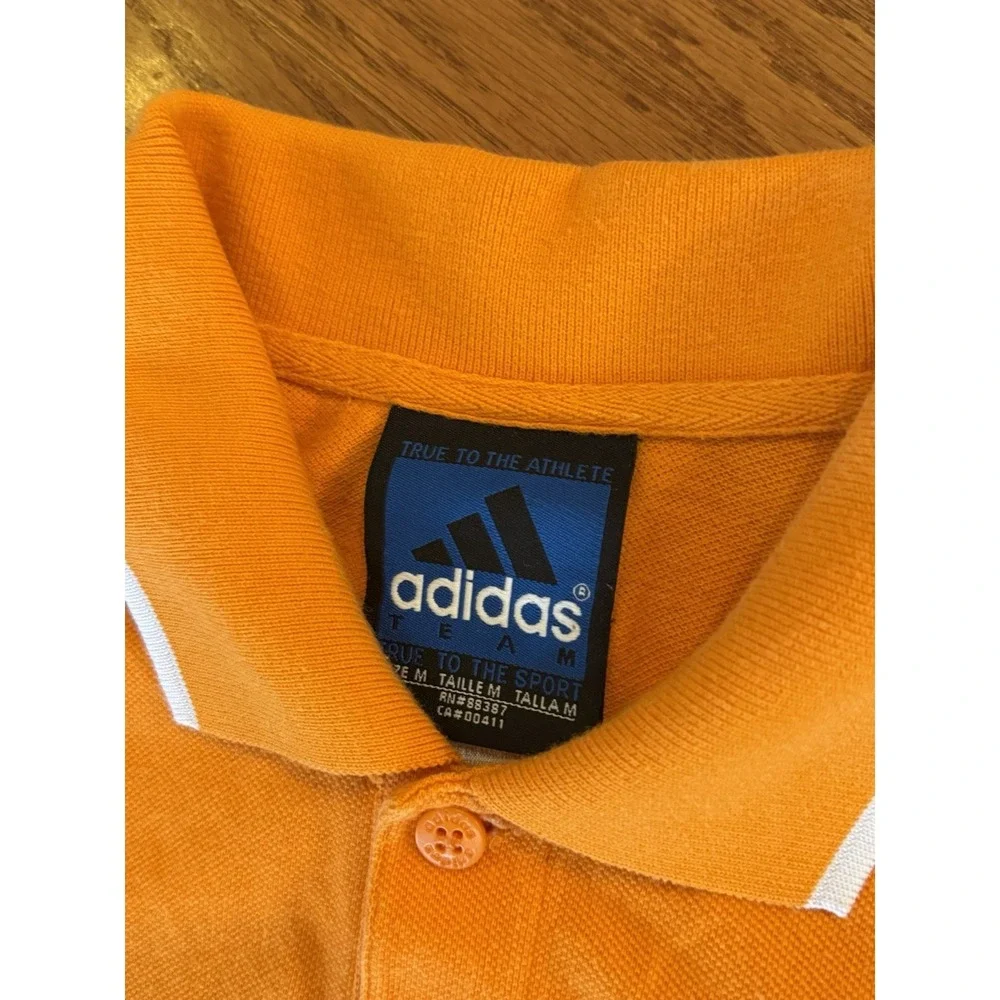 Vintage Adidas Tennessee Volunteers Shirt Mens Medium Orange NCAA Football Polo